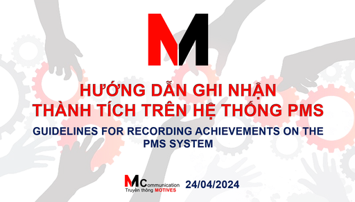HƯỚNG DẪN GHI NHẬN THÀNH TÍCH TRÊN HỆ THỐNG PMS [012203]