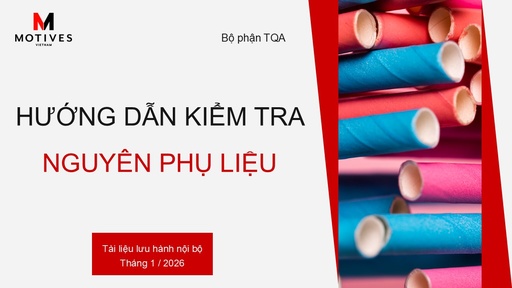 HƯỚNG DẪN KIỂM TRA NGUYÊN PHỤ LIỆU [151201]